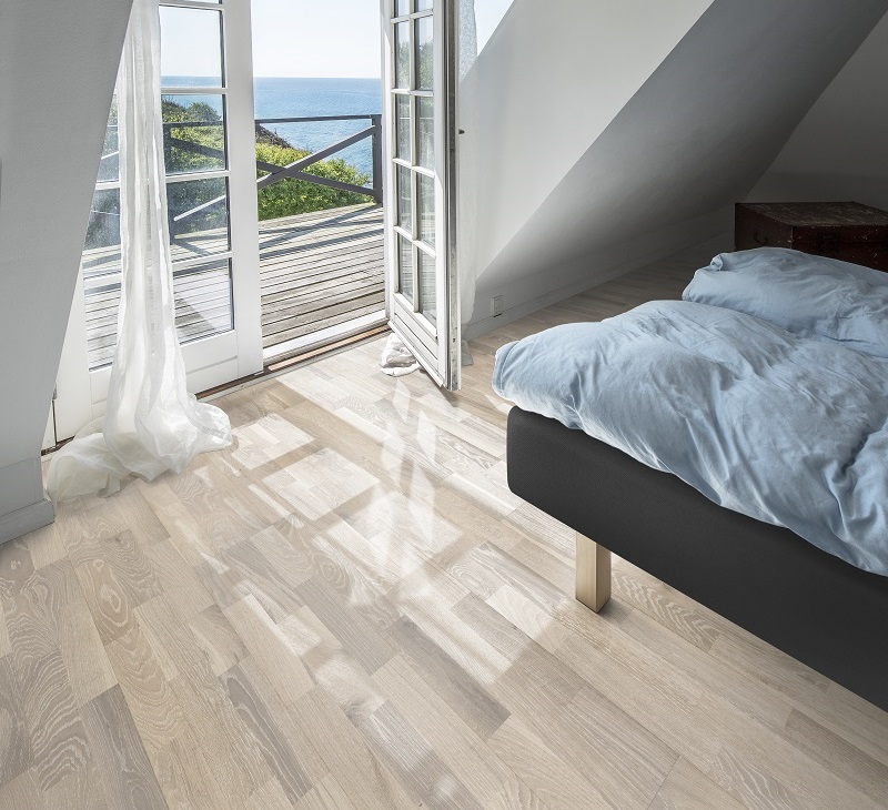 得高Kahrs環保地板，為你打造魅力新居 三拼白色橡木Oak Pale